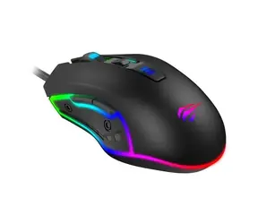 Havit GAMENOTE MS1018 czarna / mysz gamingowa / RGB / optyczna / 3000DPI / 7 przycisków / USB / 1,5 m