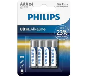 Baterie ultraalkaliczne Philips AAA - 4 szt