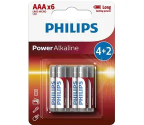 Baterie alkaliczne Philips AAA Power - 6 szt