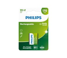 Bateria Philips 9V wielokrotnego ładowania - 1szt