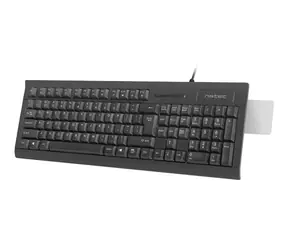 Natec Moray czarna / klawiatura przewodowa / US / USB / 1,5m
