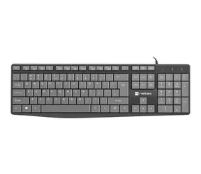 Natec Nautilus czarno-szary / klawiatura przewodowa / US / USB / 1,8 m