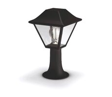 Zewnętrzna lampa słupowa Philips Alpenglow 1xE27 60W / bez źródła / 30cm / IP44 / czarna