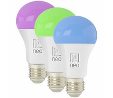 Zestaw Immax NEO LITE SMART 3x żarówka LED E27 9W RGB+CCT kolor i biały / ściemnialna / Wi-Fi / TUYA