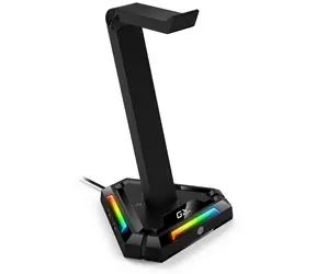 Genius GX-UH100 czarny / Stojak na słuchawki / Hub USB / 2x USB-A / 2x USB-C