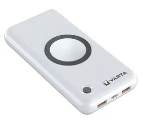 Varta 57909 20000 mAh biały / Power bank bezprzewodowy / Qi / 2x USB-A / 1x USB-C