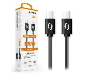 Aligator Kabel do transmisji danych POWER 5A USB-C - USB-C 1,5m czarny / 100W