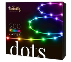 Twinkly Dots SMART LED przezroczysty / Łańcuch świetlny / 200x LED RGB / długość 10 m / BT / Wi-Fi