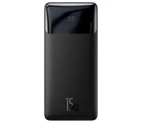 Baseus Bipow Powerbank 30000mAh (15W) czarny / 15W / 2x USB-A / 1x USB-C