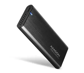 Axagon EEM2-SB2, USB-C 10Gbps - M.2 NVMe & SATA SSD metalowa obudowa RAW, bezśrubowa, czarna