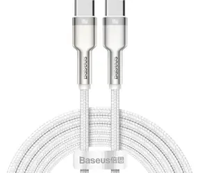 Baseus CATJK-D02 Kabel USB-C (M) - USB-C (M) 2 m biały / 100W