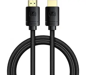 Baseus CAKGQ-J01 Kabel HDMI 2.1 (M) - HDMI 2.1 (M) 1 m czarny / 8K / 60 Hz / HDR