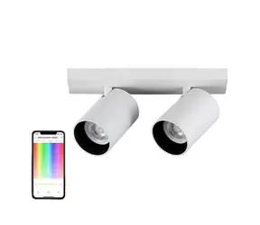 Yeelight SMART Spotlight biały (2 żarówki) / lampa sufitowa / LED / 16 milionów odcieni / 6500 K / 700 lm / Wi-Fi 