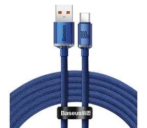 Baseus CAJY000403 Kabel USB-A (M) - USB-C (M) 1,2 m niebieski / 100W