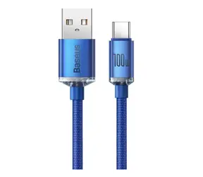 Baseus CAJY000503 Kabel USB-A (M) - USB-C (M) 2 m niebieski / 100W