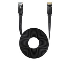 Baseus WKJS000201 Kabel sieciowy CAT6 10 m czarny / Kabel krosowy / płaski / RJ45 - RJ45