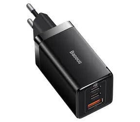 Baseus CCGP120201 GaN5 Pro Adapter szybkiej ładowarki czarny / 2x USB-C / USB / 65W