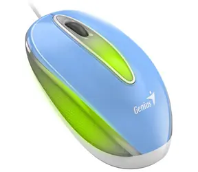Genius DX-Mini Optyczna mysz przewodowa z niebieskim podświetleniem RGB / 1000 dpi / USB