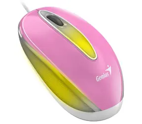Genius DX-Mini Optyczna mysz przewodowa z podświetleniem RGB różowa / 1000 dpi / USB