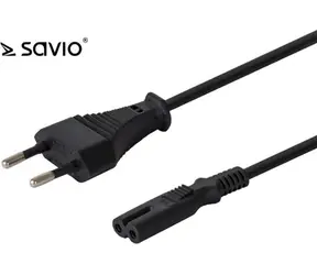 Savio CL-105 Kabel zasilający 2pin (M) 3M czarny