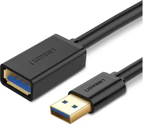 Kabel Ugreen USB-A 3.0 (M) - USB-A 3.0 (F) 0,5 m czarny
