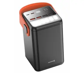 Power bank Swissten POWER LINE 60 000 mAh czarny / 65W / USB-C / USB-A / PD / latarka LED