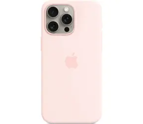 Silikonowe etui Apple z MagSafe do iPhone 15 Pro Max w kolorze jasnoróżowym
