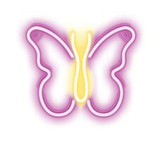 Neolia Dekoracyjny neon LED Motyl różowy / 5V