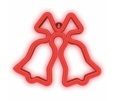 Neolia Dekoracyjne neonowe dzwonki świąteczne LED czerwone / 5V
