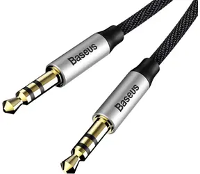 Baseus CAM30-BS1 Kabel Jack 3,5 mm (M) - Jack 3,5 mm (M) 1 m czarno-srebrny