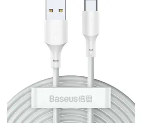Baseus TZCATZJ-02 Zestaw kabli USB-A (M) - USB-C (M) 1,5 m biały / 2 szt.