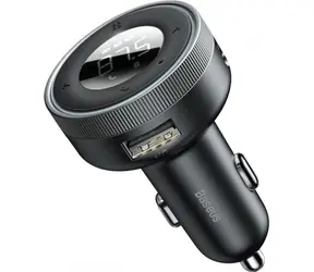 Baseus CCLH-01 Enjoy Ładowarka samochodowa + nadajnik FM / 2x USB-A / AUX / microSD / Bluetooth 5.0
