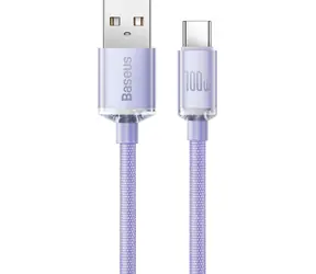 Baseus CAJY000505 Kabel USB-A (M) - USB-C (M) 2 m fioletowy / 100W