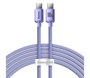 Baseus CAJY000705 Kabel USB-C (M) - USB-C (M) 2 m fioletowy / 100W