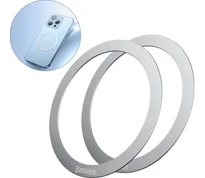 Baseus PCCH000012 Halo Pierścień magnetyczny do telefonu komórkowego srebrny / zamiennik MagSafe