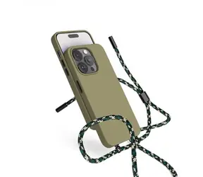 Epico Silikonowe etui na tył ze sznurkiem do Apple iPhone 14 PLUS w kolorze zielonym