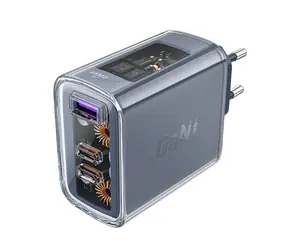 Ładowarka Acefast Exploration series PD65W GaN szara / 2x USB-C / 1x USB-A / 65W