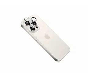FIXED Szkło aparatu Szkło ochronne obiektywu aparatu do Apple iPhone 15 Pro/ 15 Pro Max srebrne