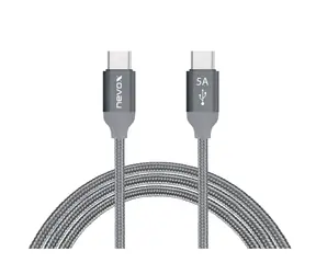 Kabel Nevox USB-C (M) - USB-C (M) 1 m szary / 100W
