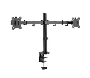 LogiLink BP0098 czarny / Ramię na 2 monitory / VESA / 17" do 32" / do 8 kg 