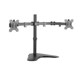 LogiLink BP0045 czarny / Ramię na 2 monitory / VESA / 17" do 32" / do 8 kg