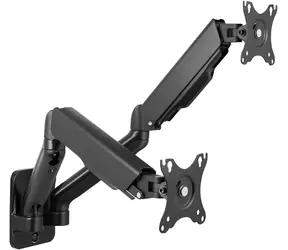 LogiLink BP0146 czarny / Ramię na 2 monitory / VESA / 17" do 32" / do 9 kg 