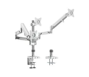 LogiLink BP0090 srebrny / Ramię na 3 monitory / VESA / 17" do 27" / do 7 kg 