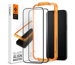 Spigen Glass tR AlignMaster 2 szt. Szkło ochronne do Apple iPhone 15 Pro FC czarne / 2 szt.