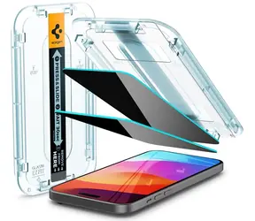 Spigen Glass tR EZ Fit (Privacy) 2 sztuki szkła ochronnego do Apple iPhone 15 Pro Max