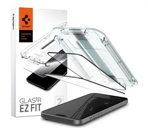 Szkło ochronne Spigen Glass tR EZ Fit 2 Pack do Apple iPhone 15 Pro FC w kolorze czarnym
