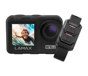 Zupełnie nowy - Lamax W10.2 / Kamera zewnętrzna / 4K / przód 1,4" / tył 2" / WiFi / Micro SD / USB-C / micro HDMI / fabrycznie nowy
