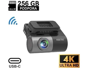 KEETEC DC1000 / Kamera samochodowa / 4K / WiFi / GPS / USB-C / 139°