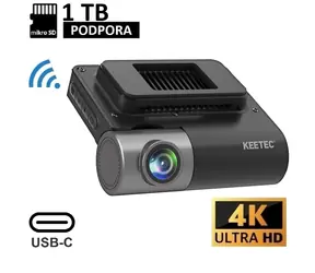 KEETEC DC3000 / Kamera samochodowa / 5K / HDR / WiFi / GPS / USB-C / 135°