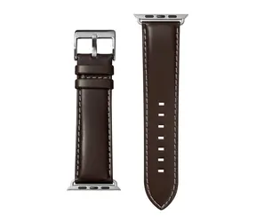 Skórzany pasek LAUT Oxford do Apple Watch 42 i 44 mm w kolorze ciemnobrązowym
